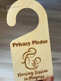 Privacy Please Door Hanger: Nursing & Pumping Session In Progress