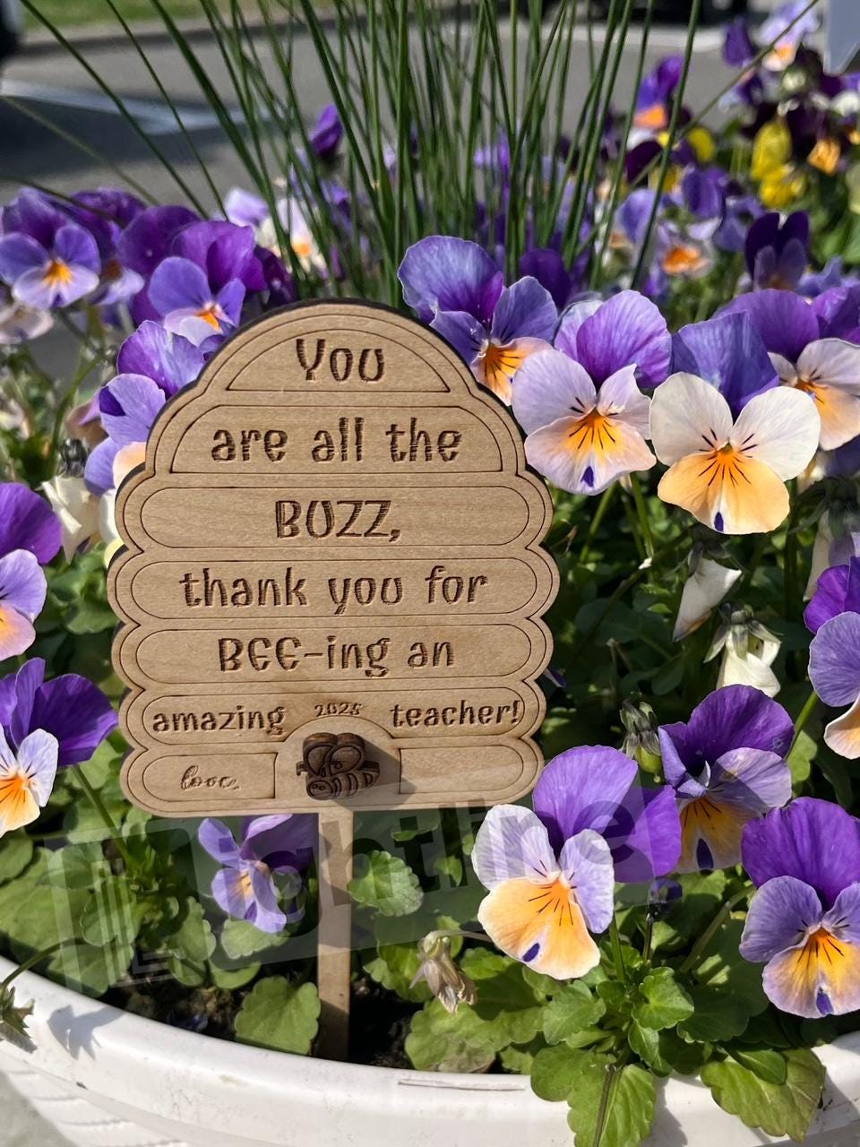 Bee Hive Plant Marker: Teacher/Mom Appreciation Gift