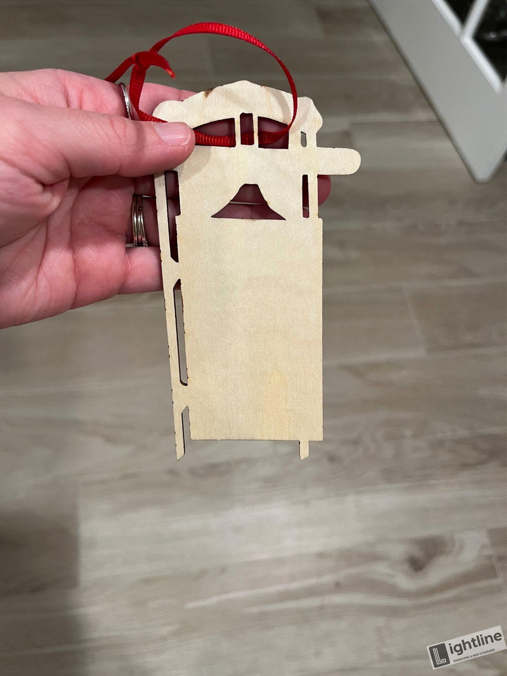 Long Island Christmas Ornament | Engraved Wooden Sled Keepsake