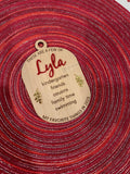 Favorite Things Wood Engraved Christmas Ornament | Snapshot of the Year