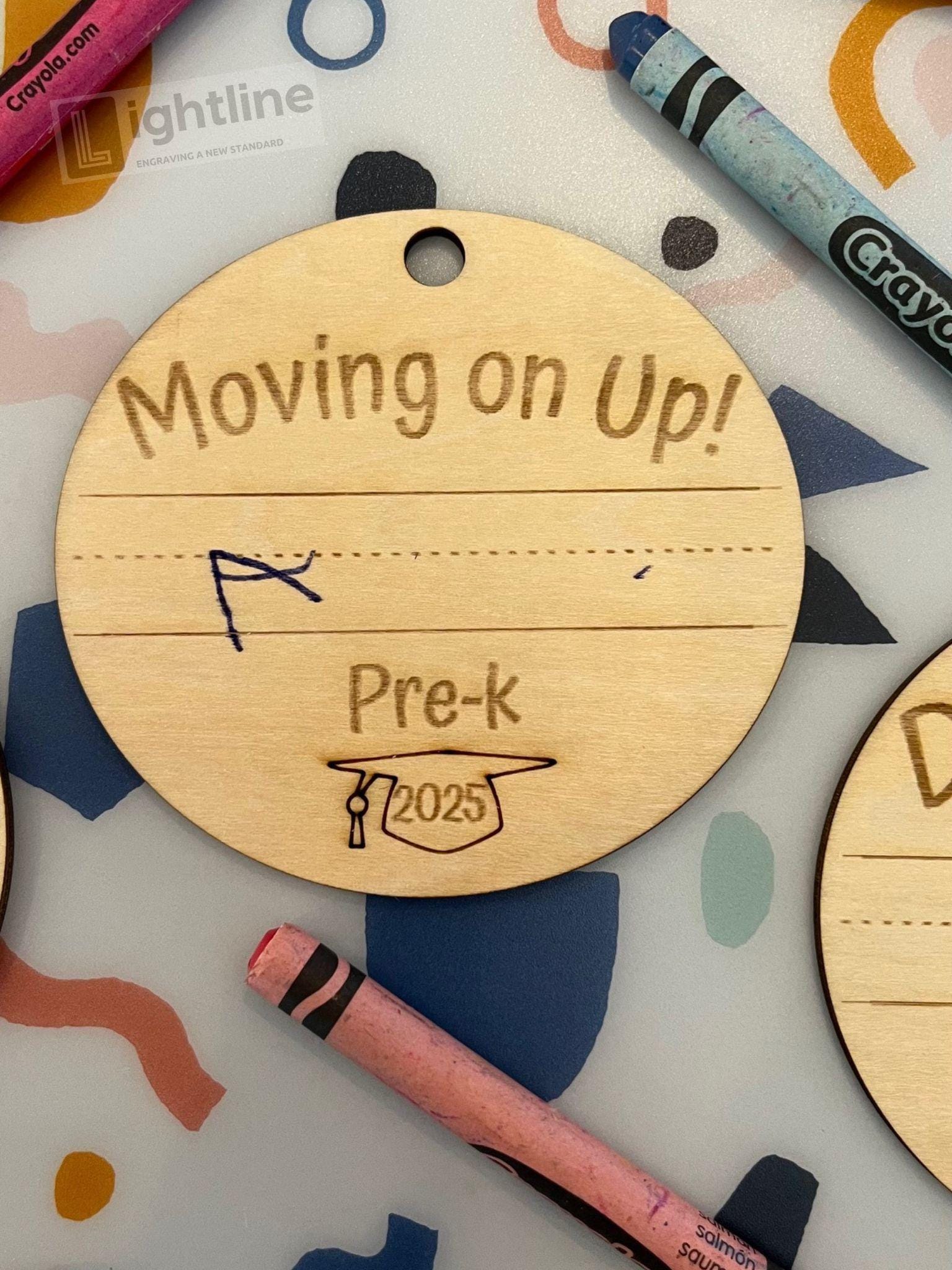 Personalized Graduation Keepsake: Pre-K, Kindergarten, Engraved Wood