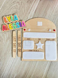 Personalized First & Last Day of School Sign: Interchangeable, Reusable Dry Erase 8"x10"