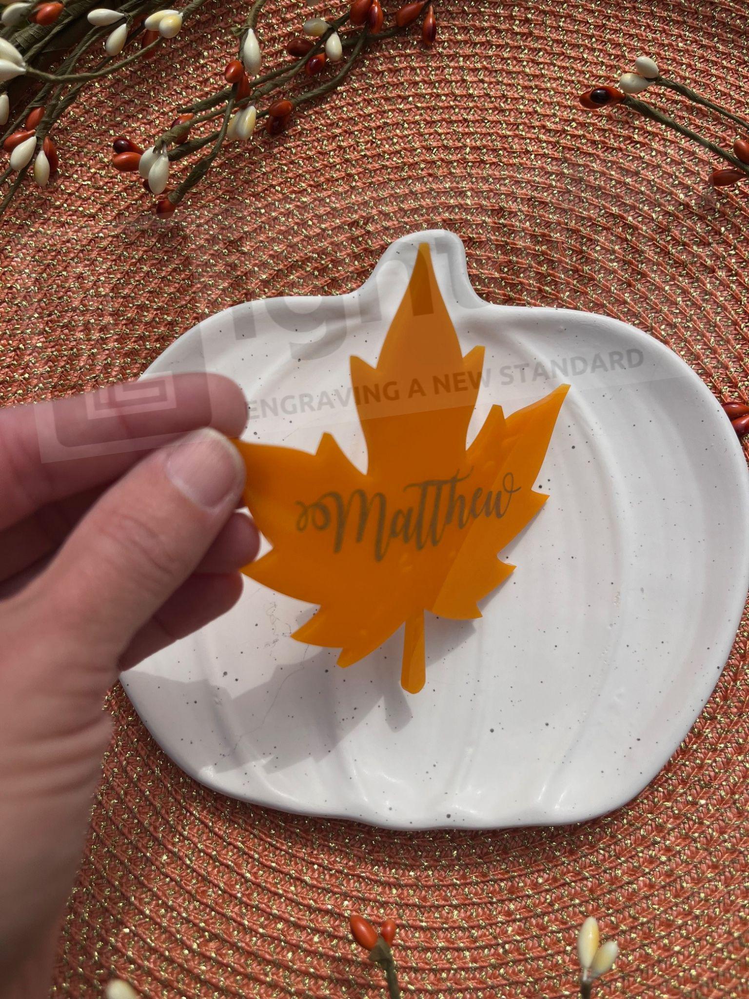 Personalized Thanksgiving Place Cards: Turkey & Leaf Designs, Custom Name Tags