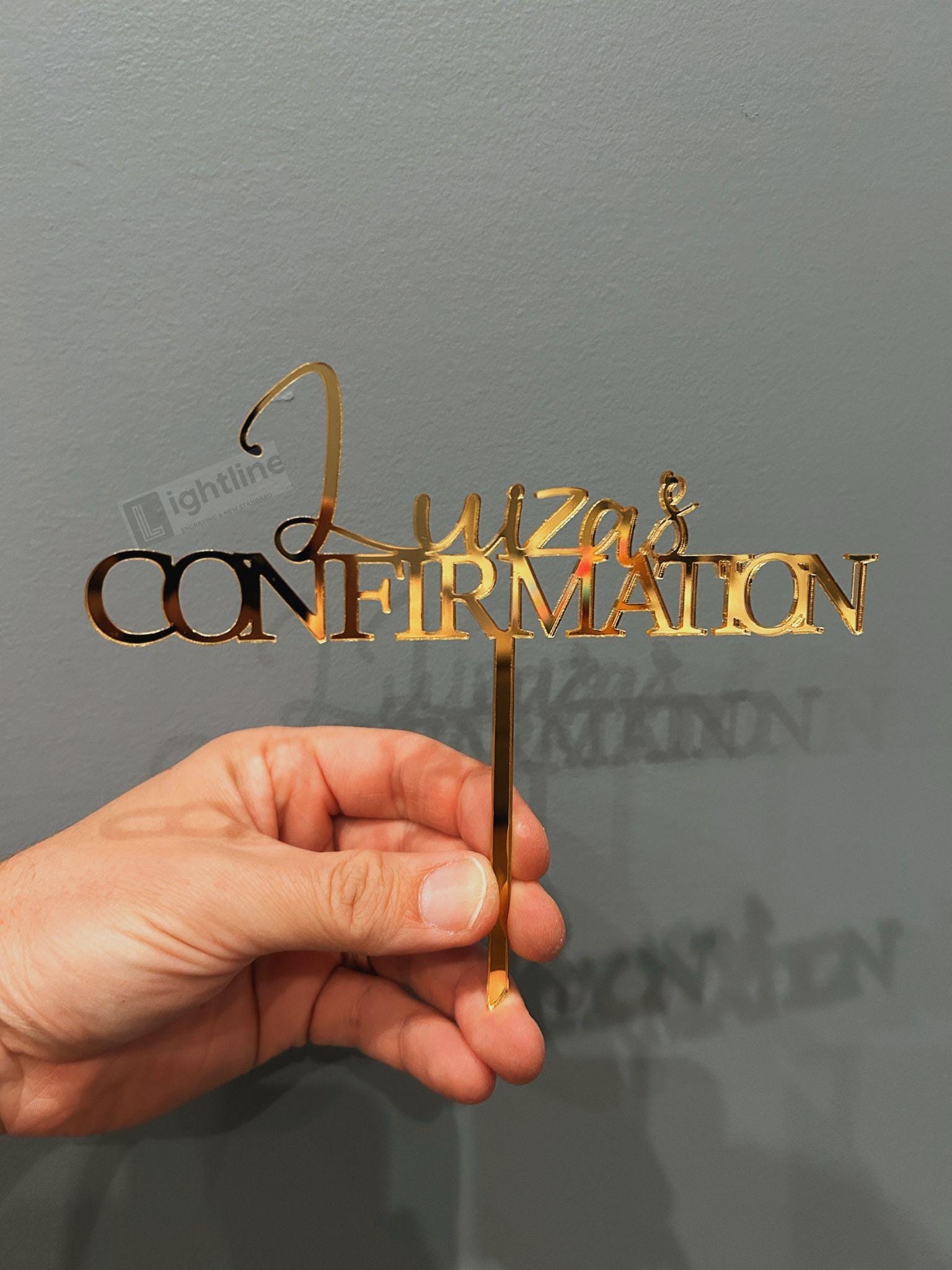 Personalized Religious Confirmation Cake Topper & Cake Charms