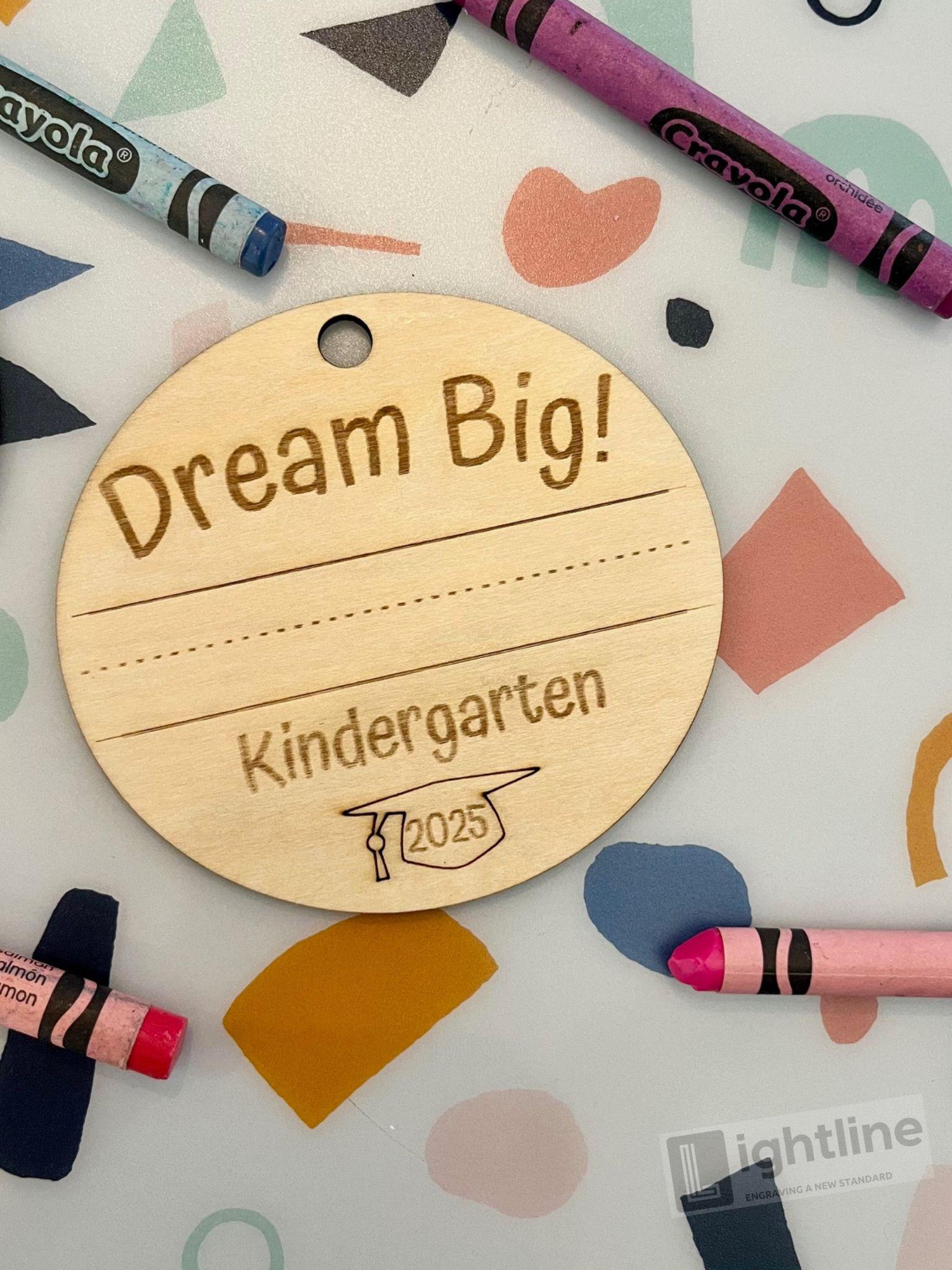 Personalized Graduation Keepsake: Pre-K, Kindergarten, Engraved Wood