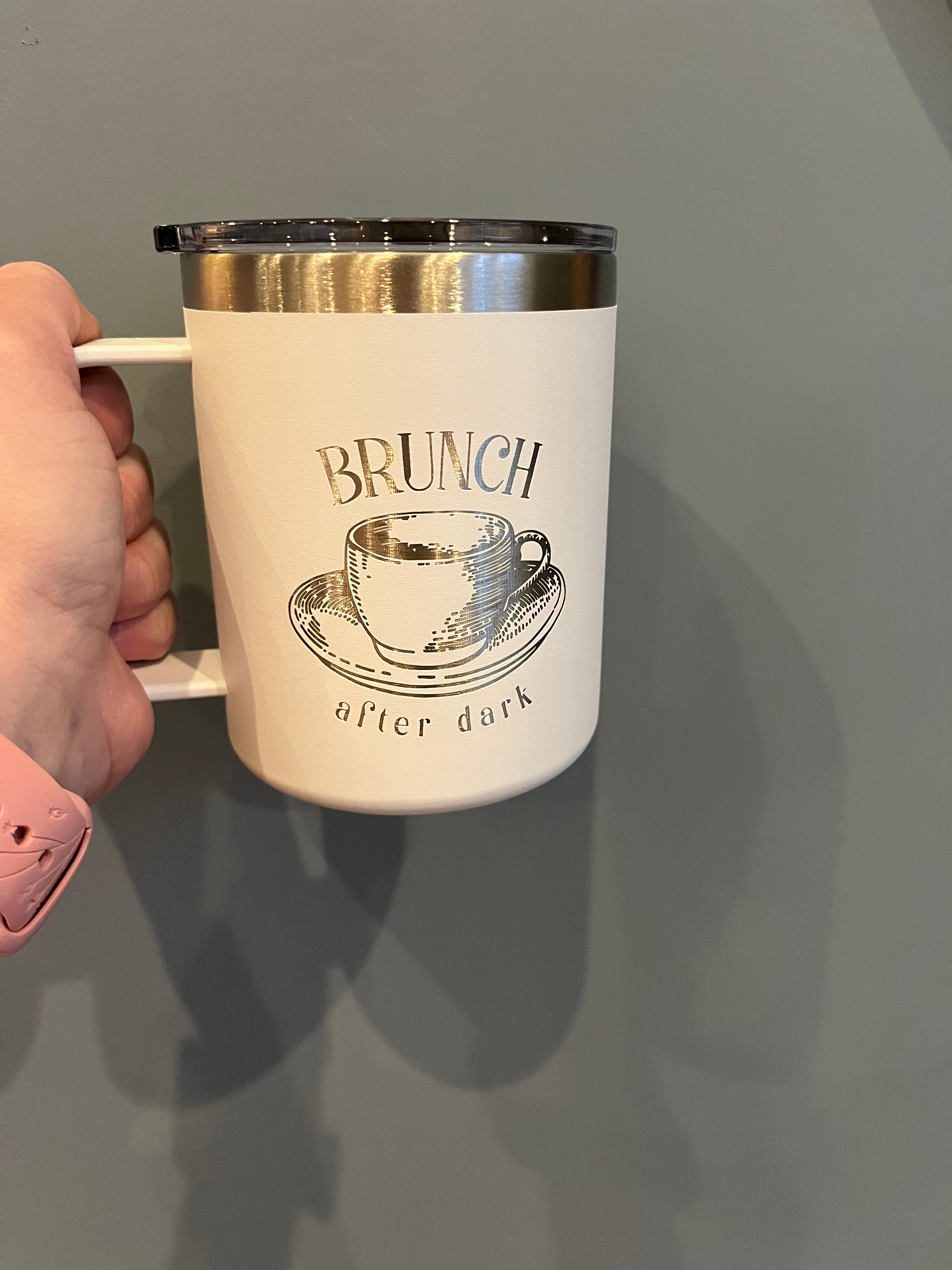 14oz Custom Engraved Cup with Handle