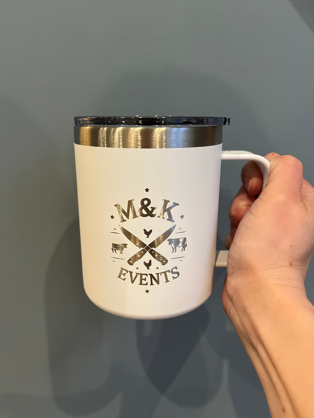14oz Custom Engraved Cup with Handle