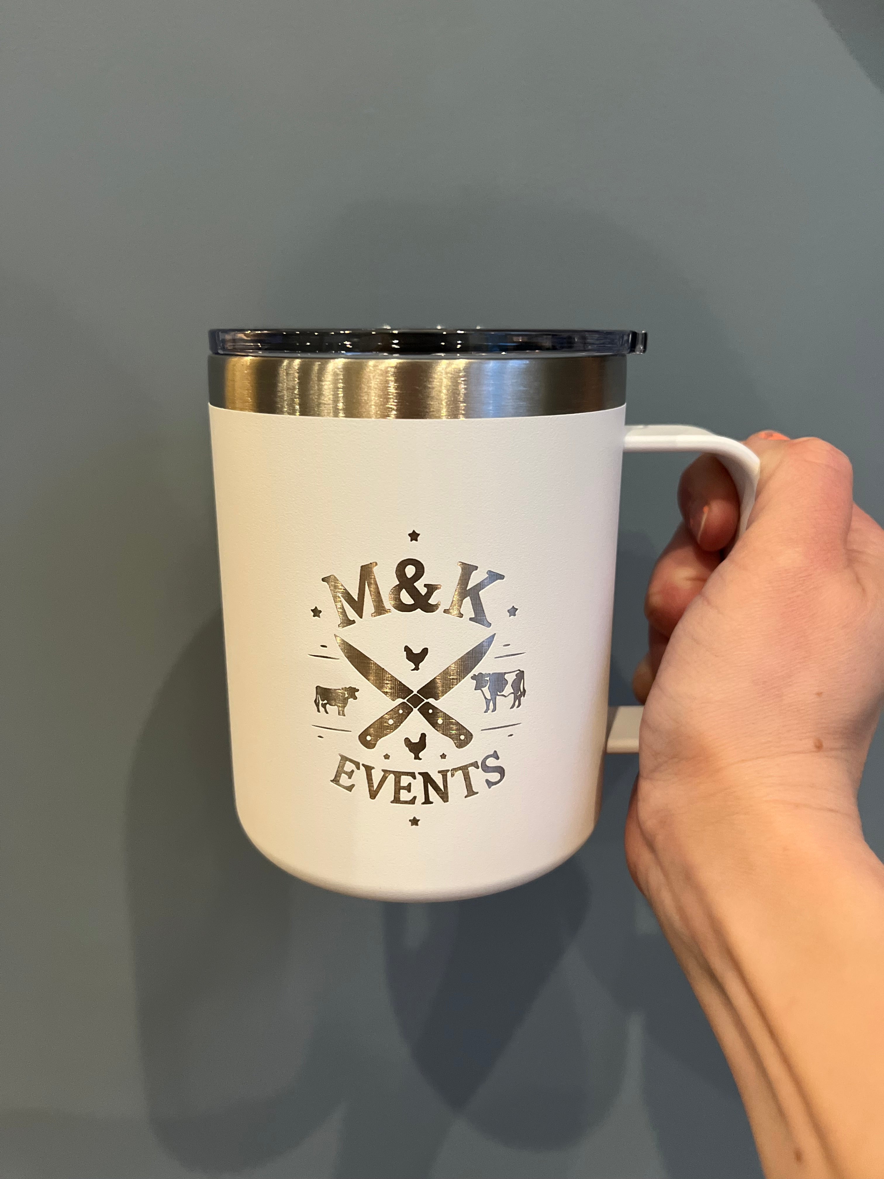 14oz Custom Engraved Cup with Handle