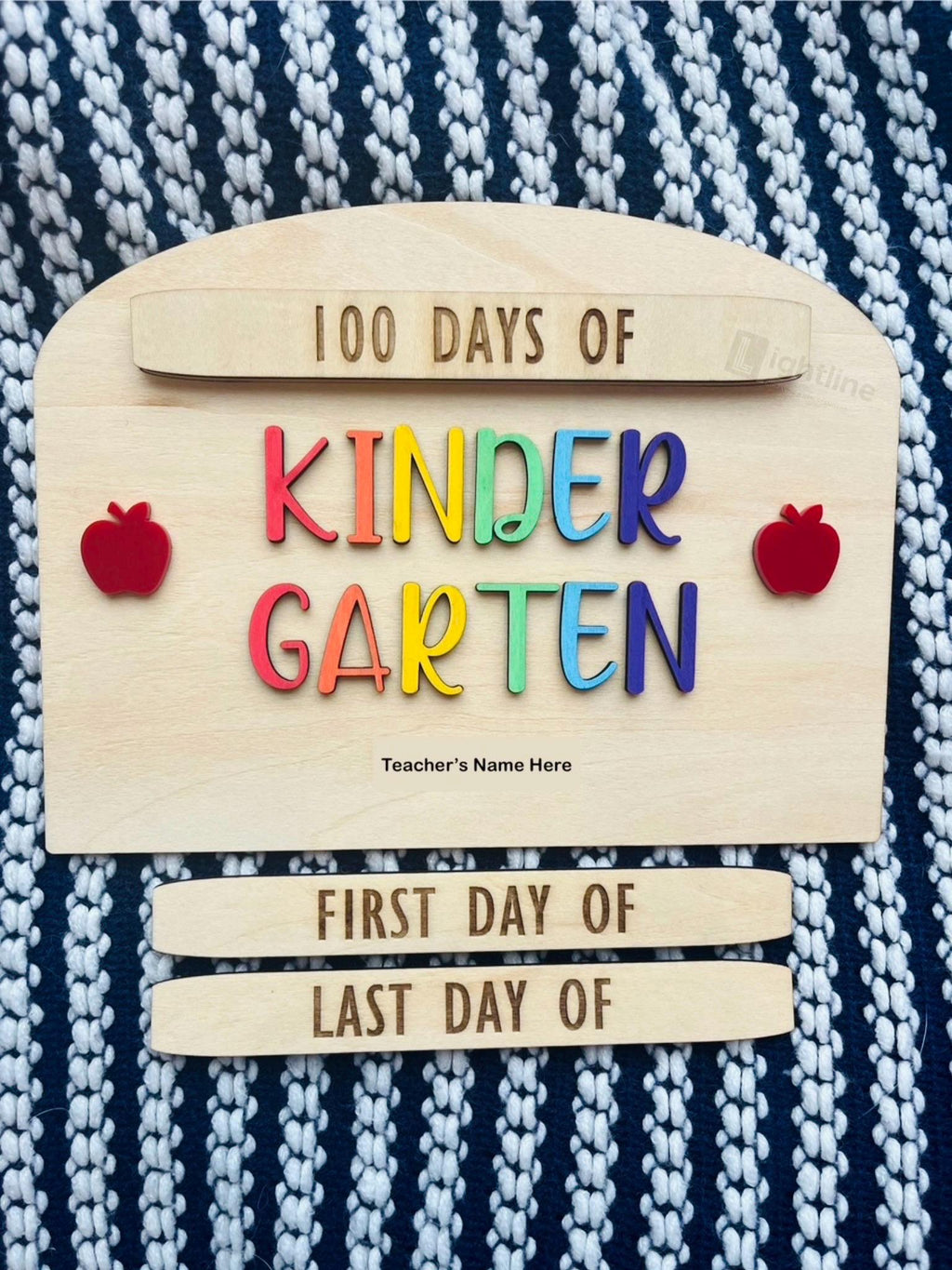 Personalized First, Last, 100th Day School Sign | Interchangeable