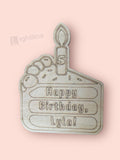 Personalized Wooden Birthday Cake Slice: Paint Your Own Party Favor