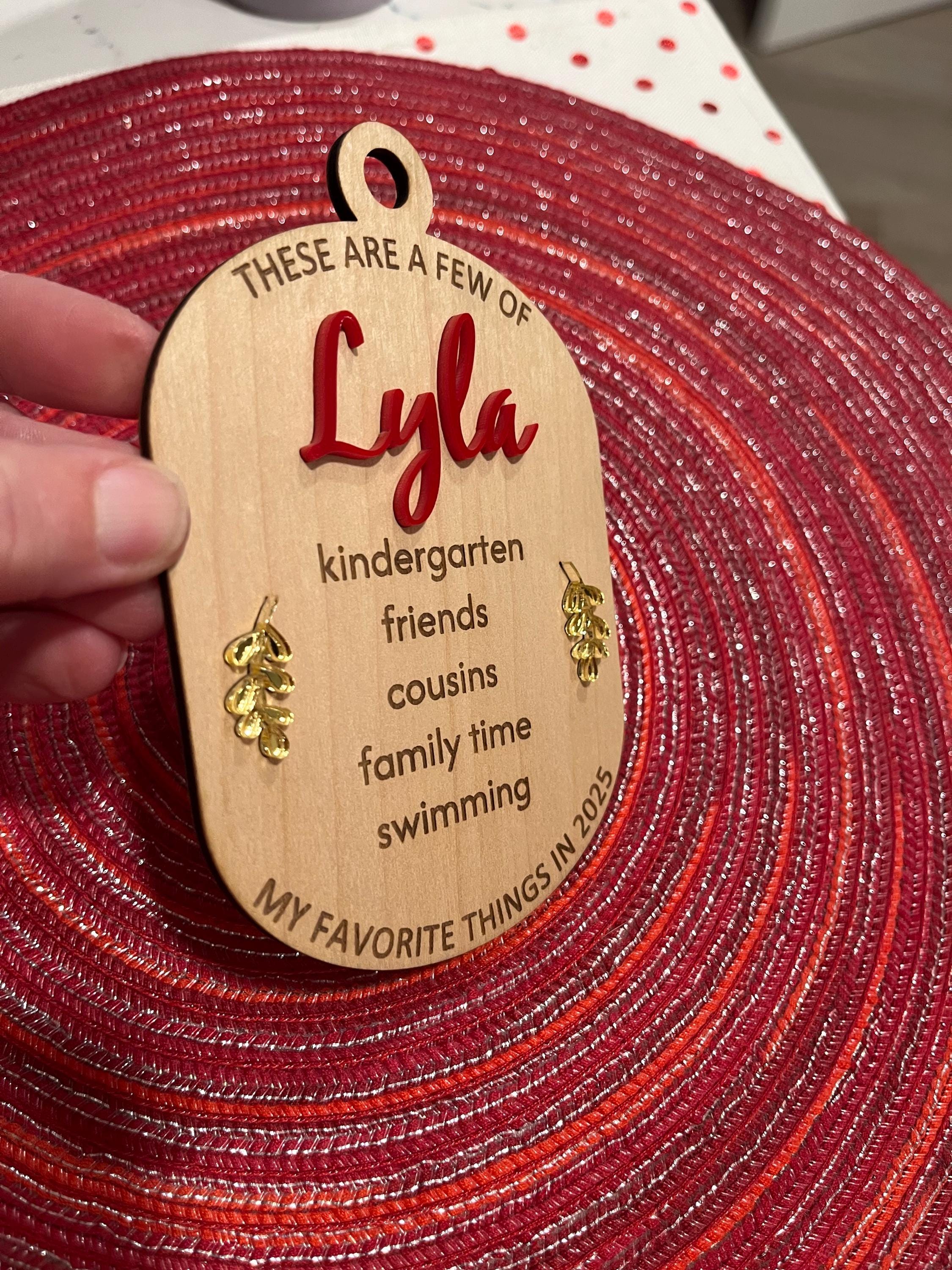 Favorite Things Wood Engraved Christmas Ornament | Snapshot of the Year
