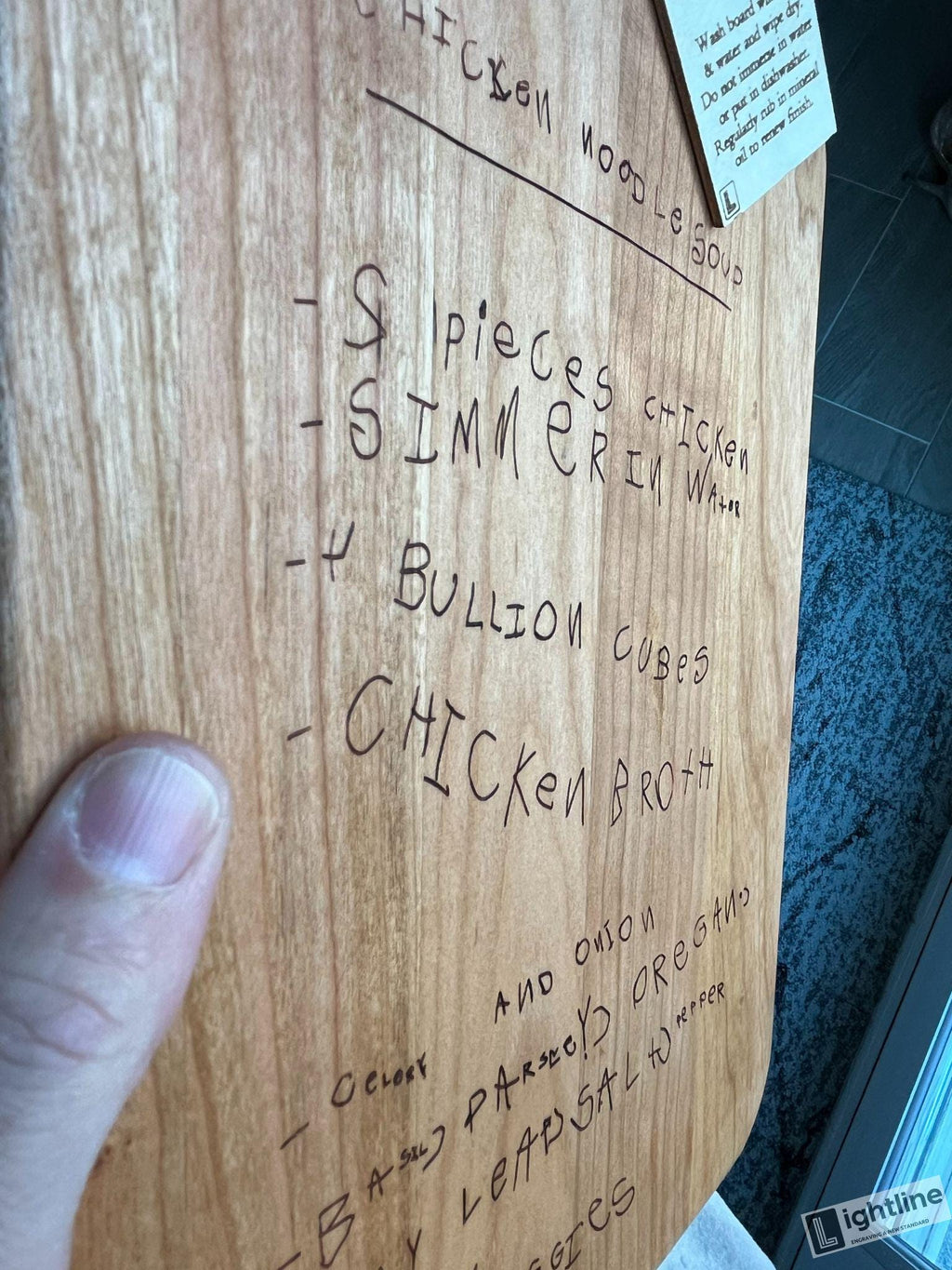 Engravable Handwriting Cherry Wood Serving Board | Personalized Custom Cutting Board for Charcuterie and Gifts