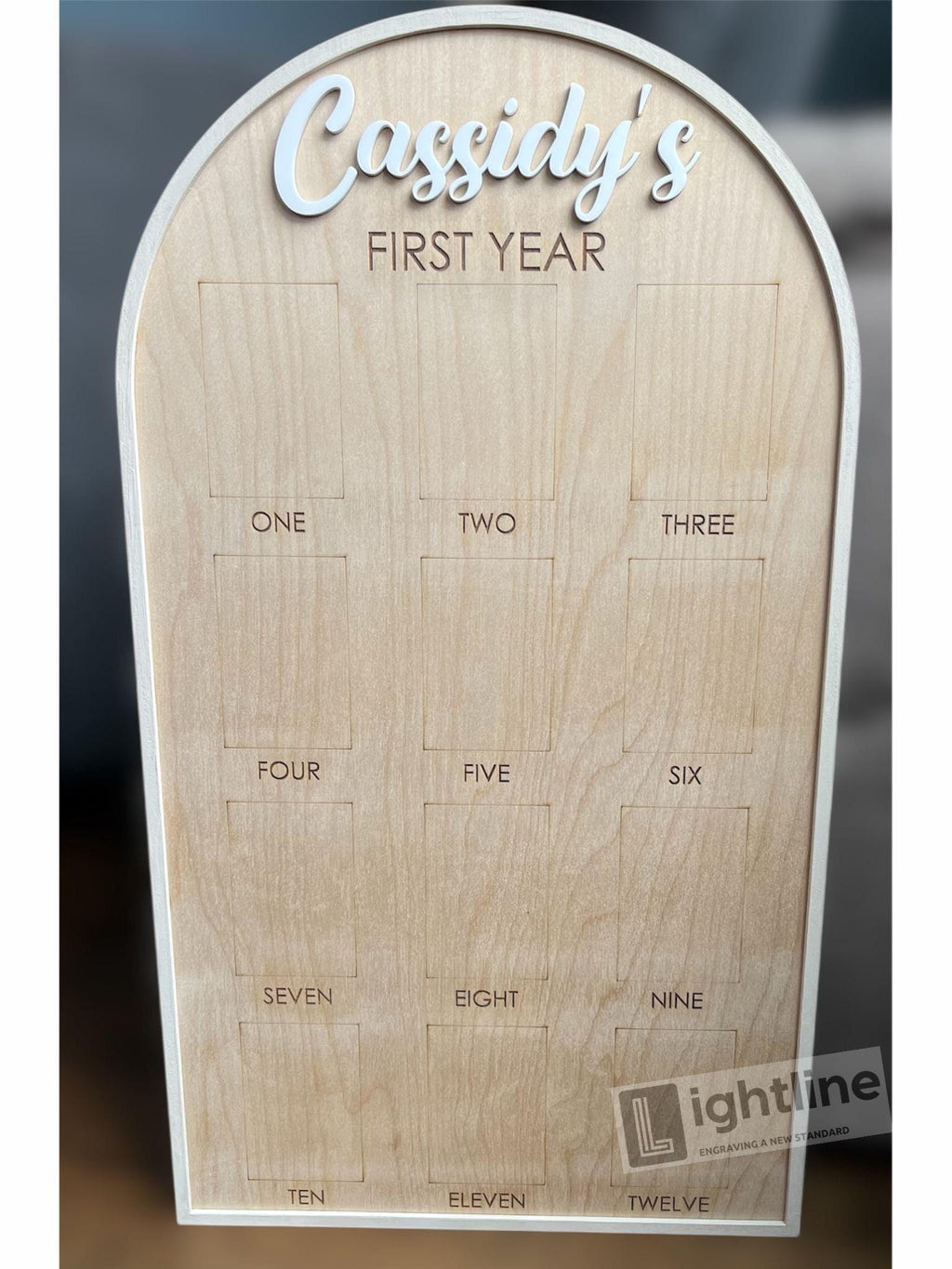Baby's First Year Photo Milestone Board: 1st Birthday Decoration