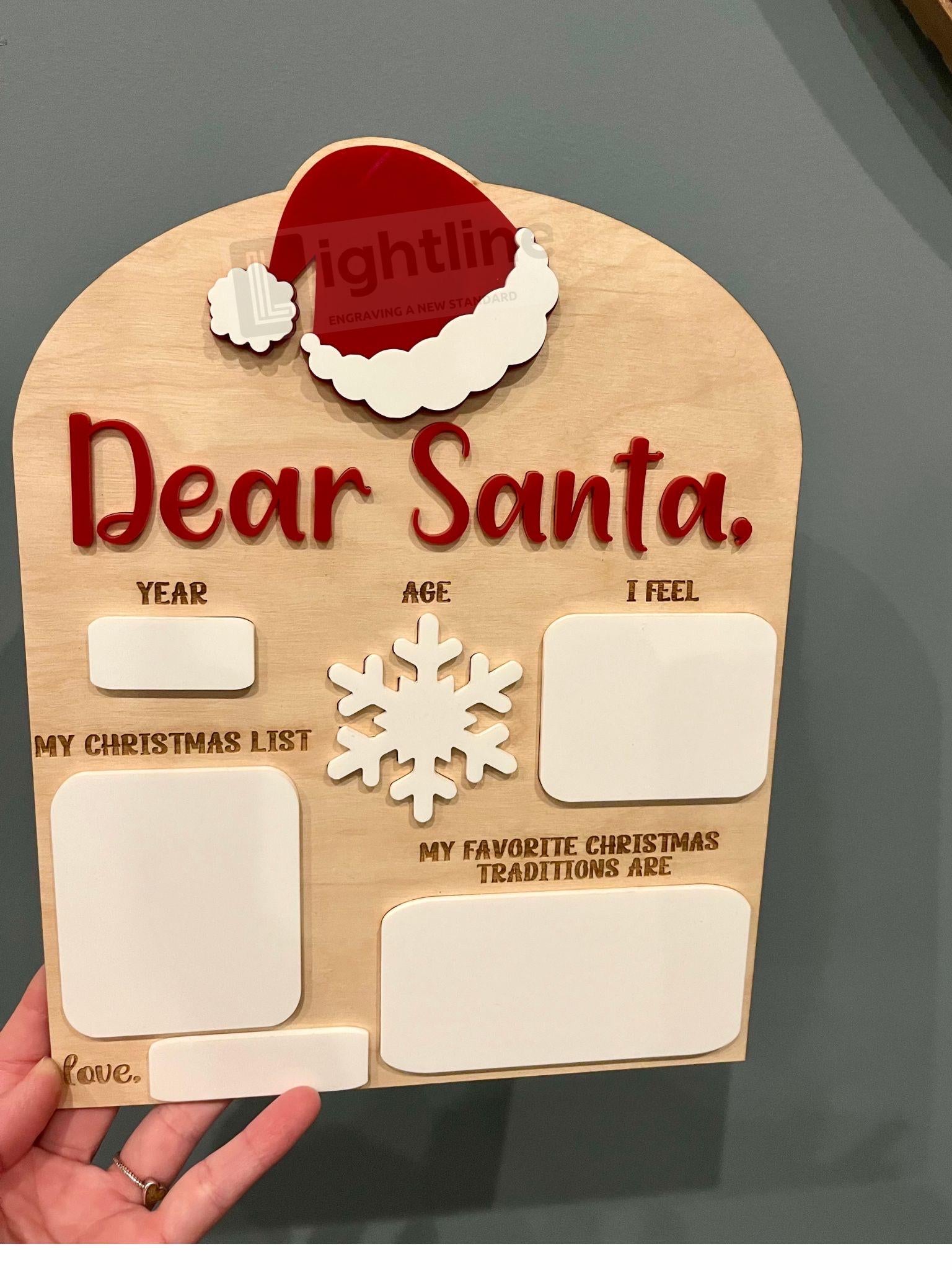 Deat Santa Dry Erase Christmas Wish List Board | Photo Prop