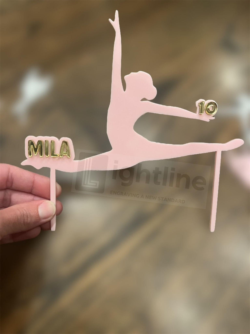 Personalized Ballerina Cake Topper: Acrylic Dance Party Decoration