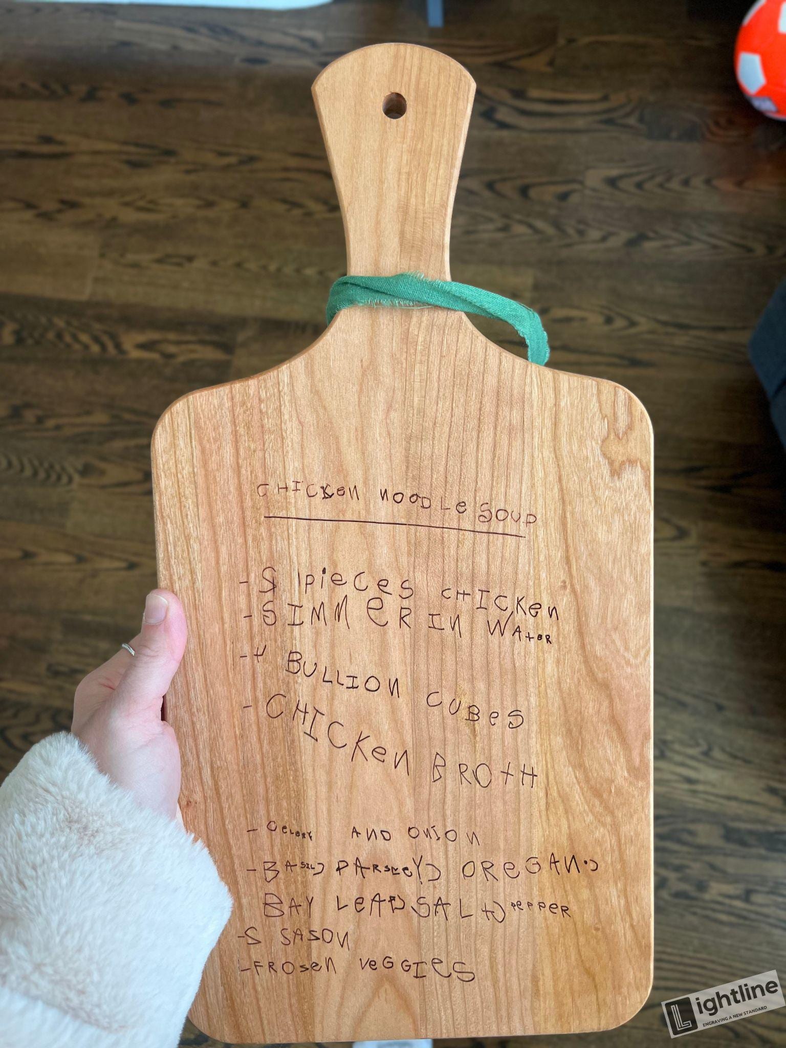 Engravable Handwriting Cherry Wood Serving Board | Personalized Custom Cutting Board for Charcuterie and Gifts