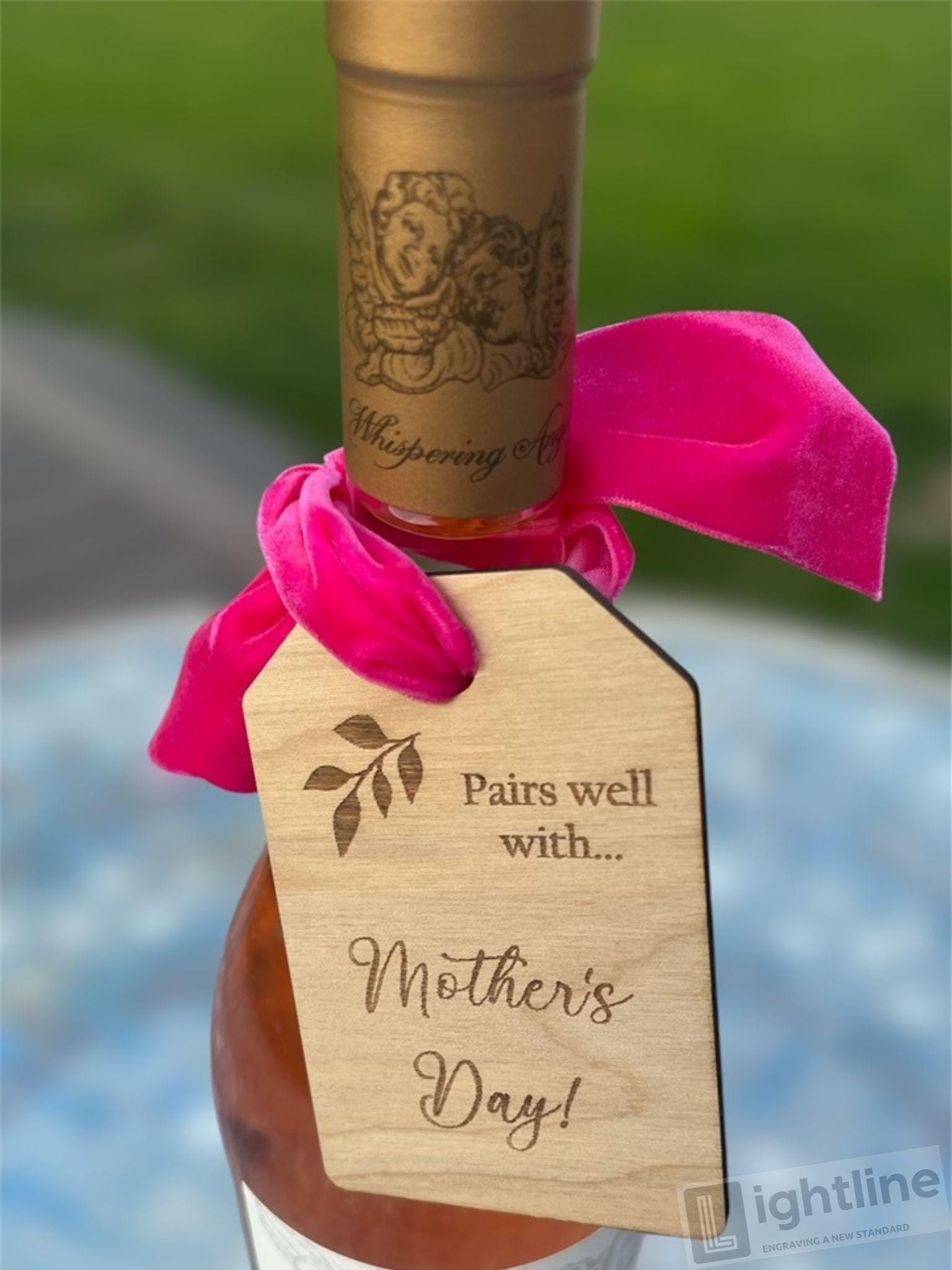 Mother's Day Wine Tag with Ribbon | Best Mom Ever | Gift for Mom | Gift Tag for Mom | Wine Lover | Gifts for Grandma | Grandparents Day