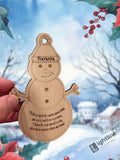 Personalized Snowman Height Ornament Keepsake | 2024 Baby's First Christmas