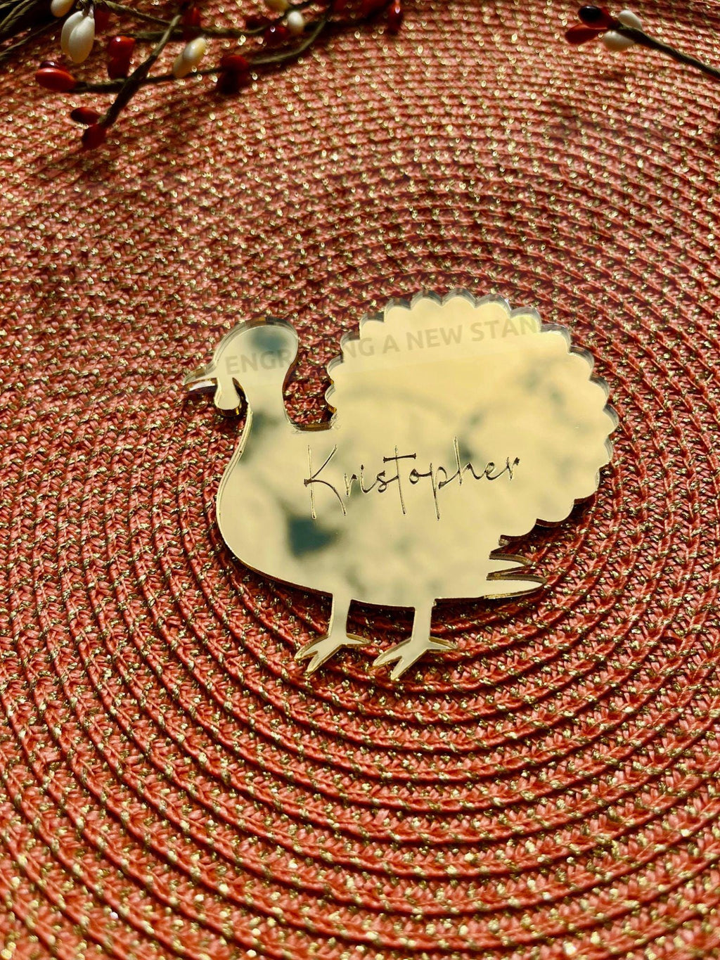 Personalized Thanksgiving Place Cards: Turkey & Leaf Designs, Custom Name Tags