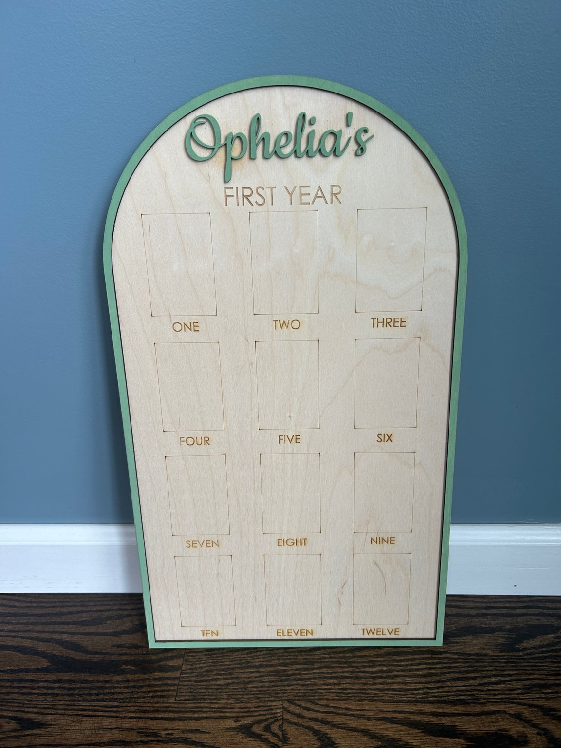 Personalized first year milestone board